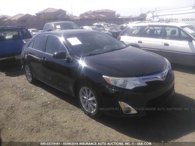 4T1BK1FK4CU523323 - 2012 TOYOTA CAMRY SE/XLE BLACK photo 1