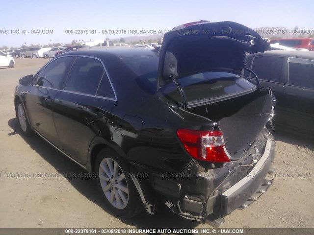 4T1BK1FK4CU523323 - 2012 TOYOTA CAMRY SE/XLE BLACK photo 3