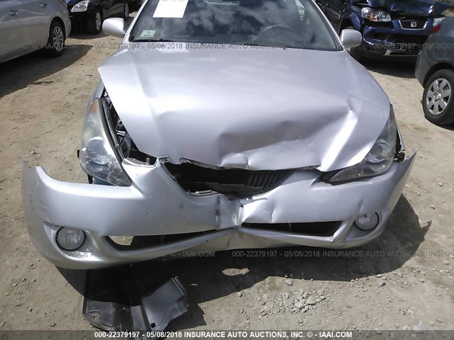 4T1CE38P56U732168 - 2006 TOYOTA CAMRY SOLARA SE/SLE ვერცხლისფერი ფოტო 6