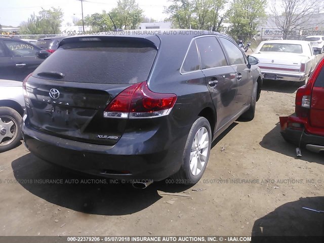 4T3BA3BB6DU041644 - 2013 TOYOTA VENZA LE/XLE BLACK photo 4