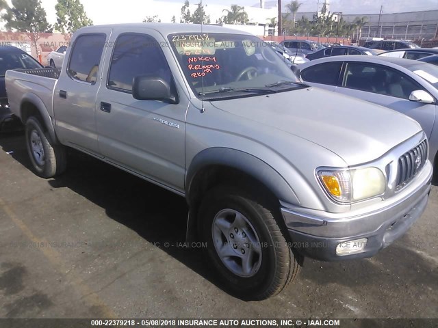 5TEGN92N64Z382456 - 2004 TOYOTA TACOMA DOUBLE CAB PRERUNNER GRAY photo 1