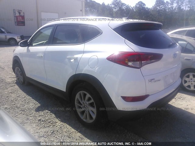 KM8J3CA42GU064103 - 2016 HYUNDAI TUCSON LIMITED/SPORT AND ECO/SE WHITE photo 3