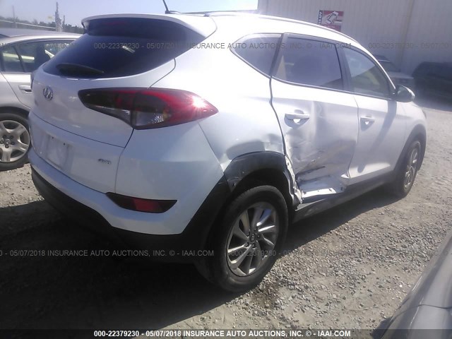 KM8J3CA42GU064103 - 2016 HYUNDAI TUCSON LIMITED/SPORT AND ECO/SE WHITE photo 4