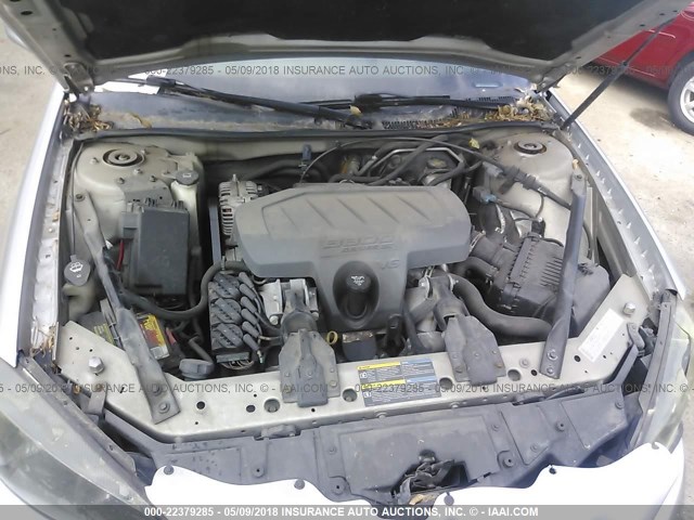 2G2WP552X61285501 - 2006 PONTIAC GRAND PRIX SILVER photo 10