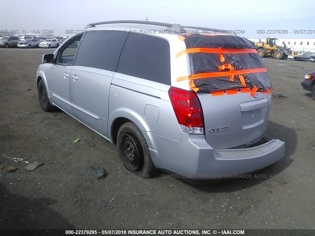 5N1BV28U16N115873 - 2006 NISSAN QUEST S/SE/SL SILVER photo 3