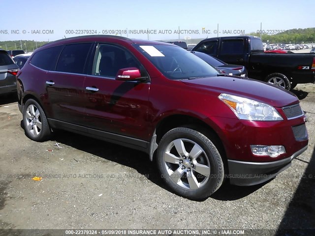 1GNKRGED9BJ264079 - 2011 CHEVROLET TRAVERSE LT RED photo 1