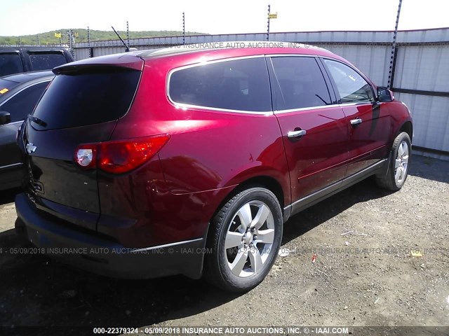 1GNKRGED9BJ264079 - 2011 CHEVROLET TRAVERSE LT RED photo 4