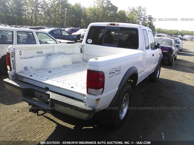 1FTZR15VXYTA40393 - 2000 FORD RANGER SUPER CAB WHITE photo 4