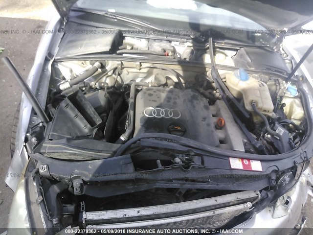 WAULC68E54A253545 - 2004 AUDI A4 1.8T QUATTRO GRAY photo 10