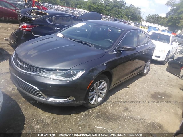 1C3CCCAB6FN710879 - 2015 CHRYSLER 200 LIMITED GRAY photo 2