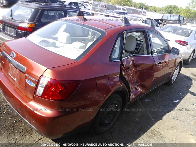 JF1GE61649H505629 - 2009 SUBARU IMPREZA 2.5I ORANGE photo 4