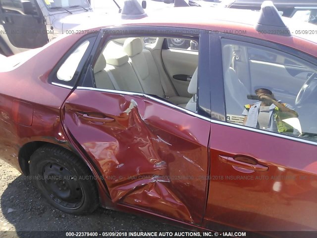 JF1GE61649H505629 - 2009 SUBARU IMPREZA 2.5I ORANGE photo 6