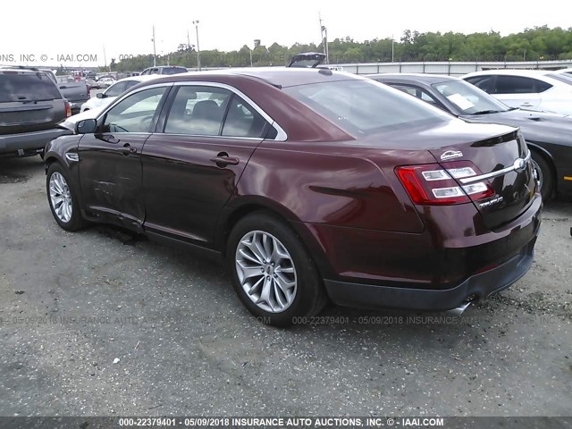 1FAHP2F83FG103443 - 2015 FORD TAURUS LIMITED RED photo 3