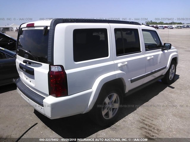 1J8HH48K38C195006 - 2008 JEEP COMMANDER SPORT WHITE photo 4