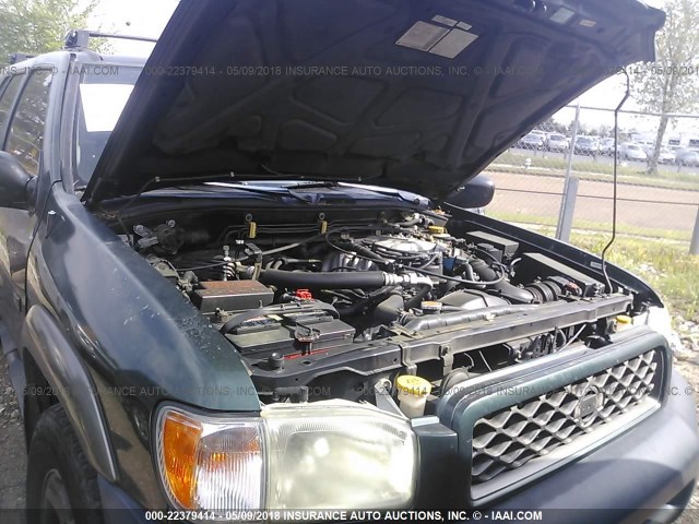 JN8AR07S1XW377594 - 1999 NISSAN PATHFINDER LE/SE/XE GREEN photo 10