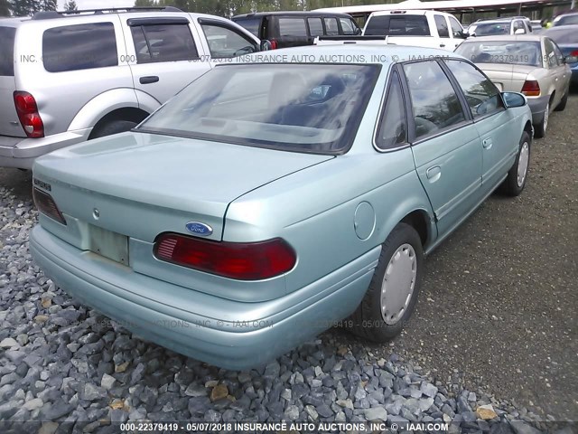 1FACP52U8RGI59641 - 1994 FORD TAURUS GL TURQUOISE photo 4