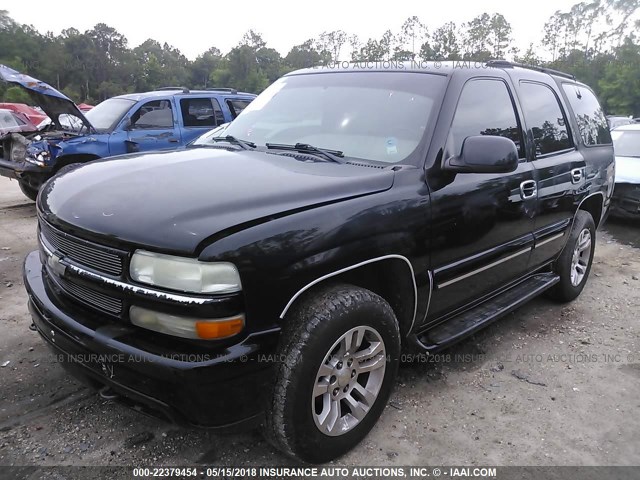 1GNEC13T91R132381 - 2001 CHEVROLET TAHOE C1500 BLACK photo 2