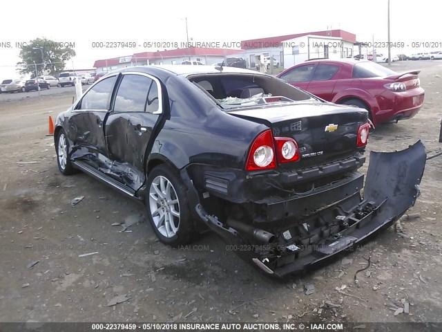 1G1ZE5E10BF350549 - 2011 CHEVROLET MALIBU LTZ BLACK photo 3