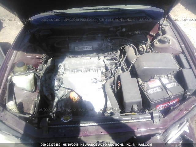 JT2BG12K2T0416072 - 1996 TOYOTA CAMRY DX/LE/XLE BURGUNDY photo 10