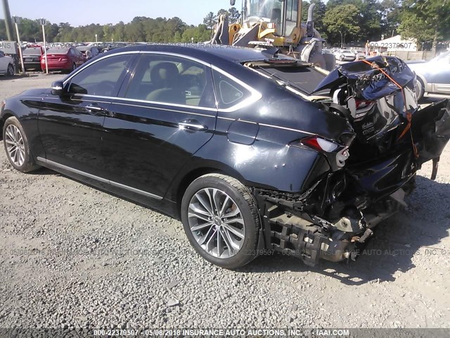 KMHGN4JE3FU015431 - 2015 HYUNDAI GENESIS 3.8L BLACK photo 3