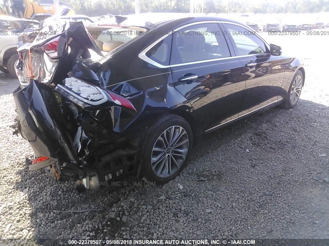 KMHGN4JE3FU015431 - 2015 HYUNDAI GENESIS 3.8L BLACK photo 4