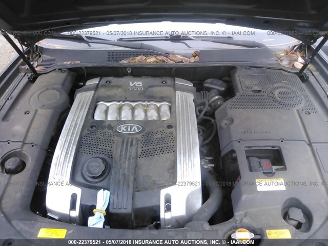 KNALD124065085728 - 2006 KIA AMANTI GRAY photo 10