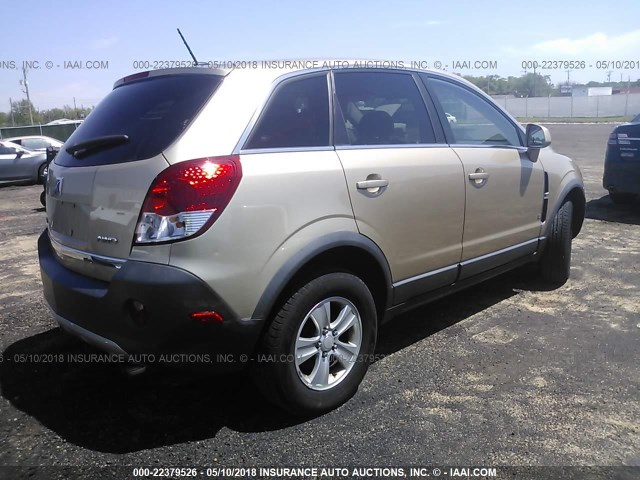 3GSDL43N78S514282 - 2008 SATURN VUE XE GOLD photo 4