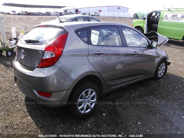 KMHCT5AE3DU126231 - 2013 HYUNDAI ACCENT GLS/GS BROWN photo 4