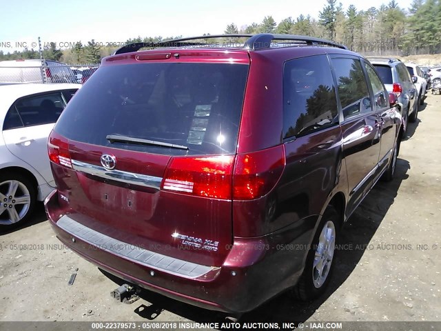 5TDBA22C05S036283 - 2005 TOYOTA SIENNA XLE/XLE LIMITED MAROON photo 4