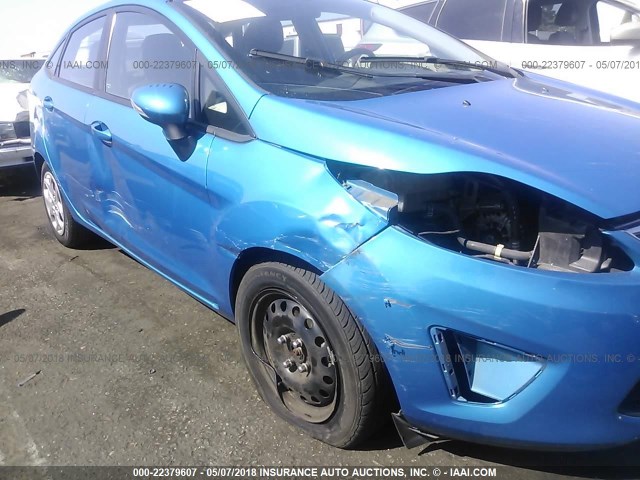 3FADP4BJ6DM194889 - 2013 FORD FIESTA SE BLUE photo 6