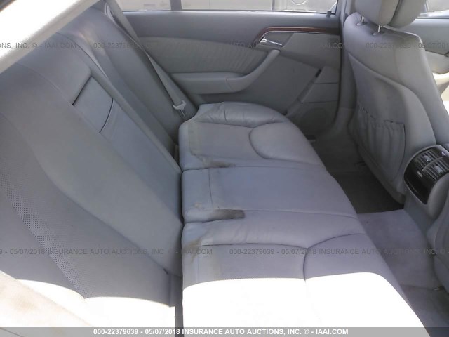 WDBNG70JX3A378438 - 2003 MERCEDES-BENZ S 430 GRAY photo 8