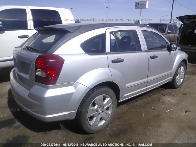 1B3HB48B47D403624 - 2007 DODGE CALIBER SXT SILVER photo 4