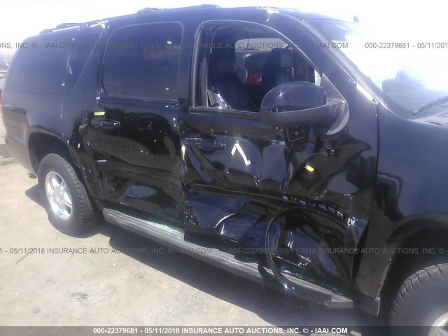 1GNSCJE02DR117103 - 2013 CHEVROLET SUBURBAN C1500 LT BLACK photo 6