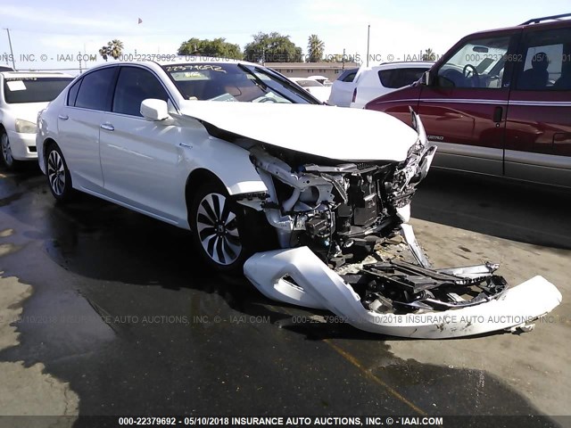 JHMCR6F55HC031245 - 2017 HONDA ACCORD HYBRID/EXL WHITE photo 1