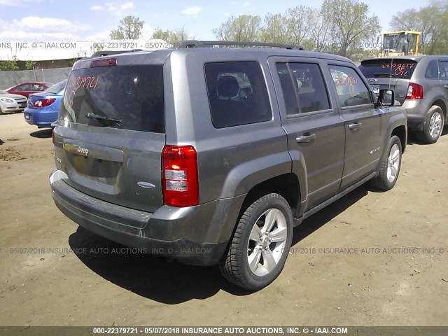 1C4NJRFB7DD234618 - 2013 JEEP PATRIOT LATITUDE GRAY photo 4