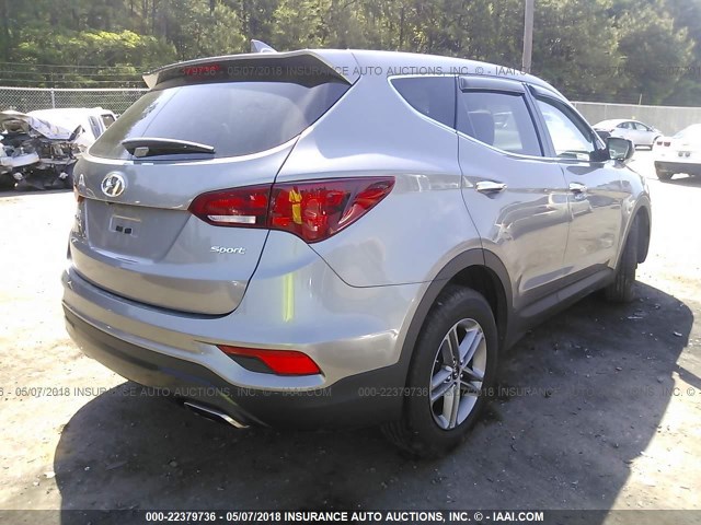 5XYZT3LB6HG396227 - 2017 HYUNDAI SANTA FE SPORT  GRAY photo 4