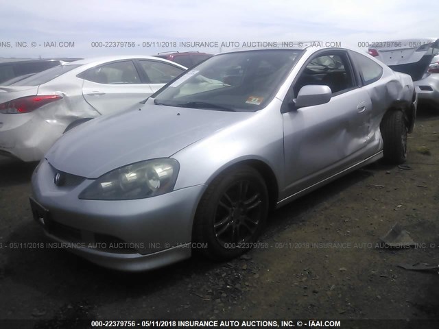 JH4DC54835S002955 - 2005 ACURA RSX SILVER photo 2