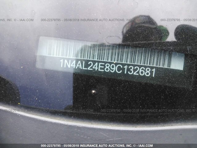 1N4AL24E89C132681 - 2009 NISSAN ALTIMA 2.5S GRAY photo 9