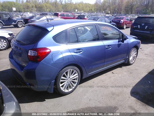 JF1GPAD60E8284386 - 2014 SUBARU IMPREZA PREMIUM BLUE photo 4