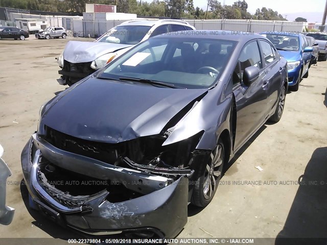 19XFB2F97FE275144 - 2015 HONDA CIVIC EXL 灰色 照片 2