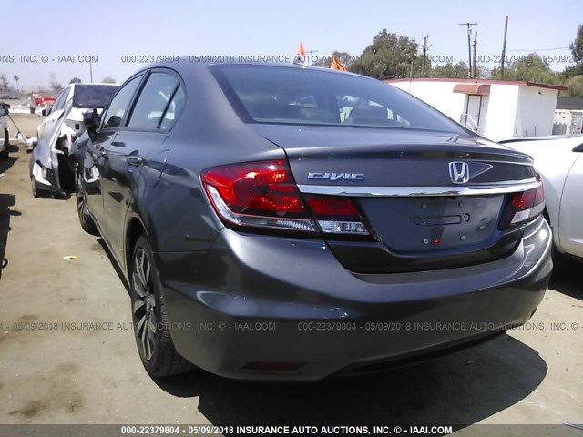 19XFB2F97FE275144 - 2015 HONDA CIVIC EXL 灰色 照片 3