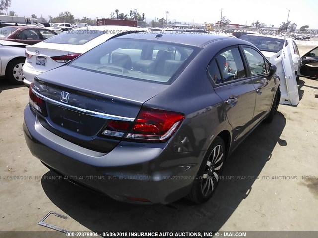 19XFB2F97FE275144 - 2015 HONDA CIVIC EXL 灰色 照片 4