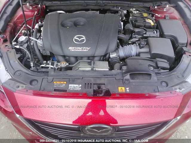 JM1BM1M34F1267717 - 2015 MAZDA 3 GRAND TOURING RED photo 10