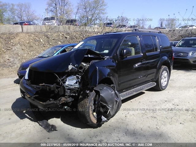 5N1AR18B78C600686 - 2008 NISSAN PATHFINDER S/LE/SE BLACK photo 2