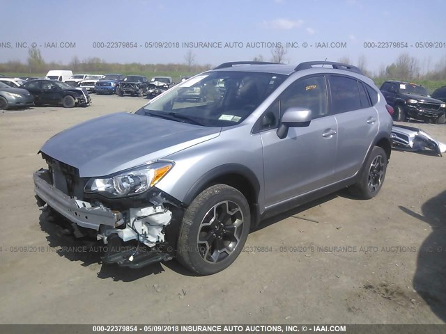 JF2GPACCXE8339199 - 2014 SUBARU XV CROSSTREK 2.0 PREMIUM SILVER photo 2