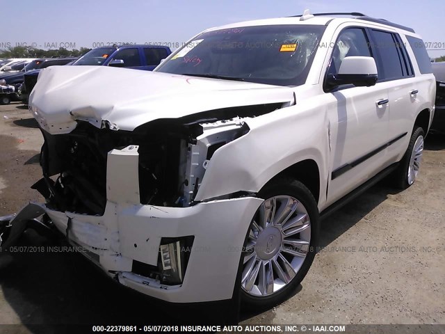 1GYS4PKJ0FR630949 - 2015 CADILLAC ESCALADE PLATINUM WHITE photo 2