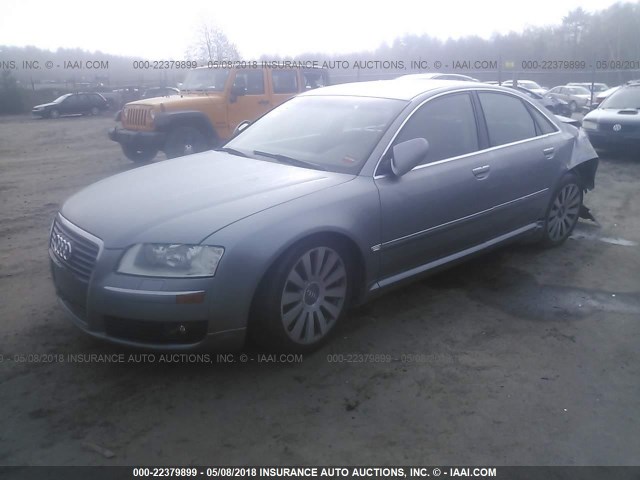 WAULL44E96N013324 - 2006 AUDI A8 4.2 QUATTRO GRAY photo 2