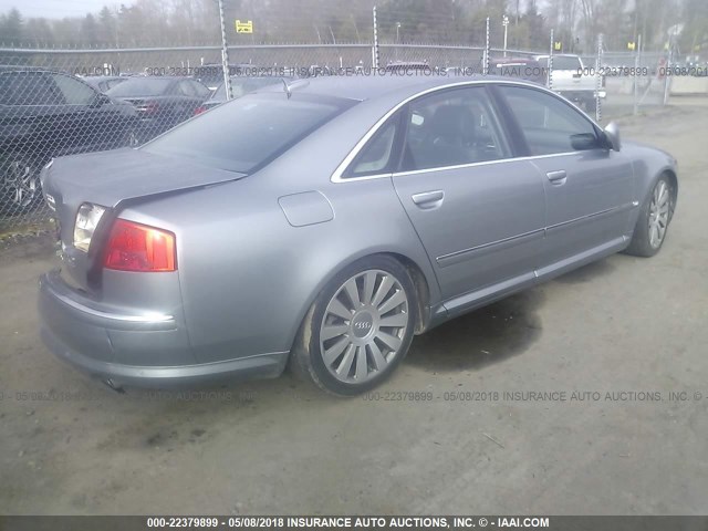 WAULL44E96N013324 - 2006 AUDI A8 4.2 QUATTRO GRAY photo 4