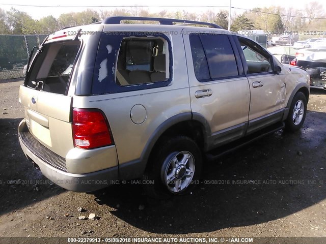 1FMZU73E02UB17113 - 2002 FORD EXPLORER XLT GOLD photo 4