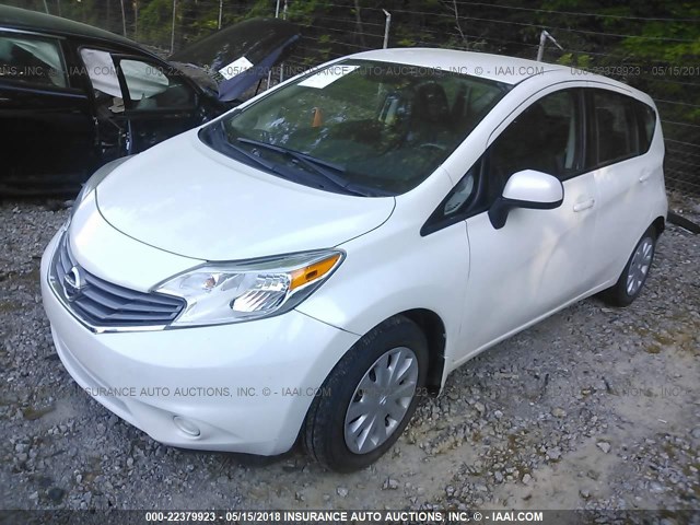 3N1CE2CP4EL375485 - 2014 NISSAN VERSA NOTE S/S PLUS/SV/SL WHITE photo 2